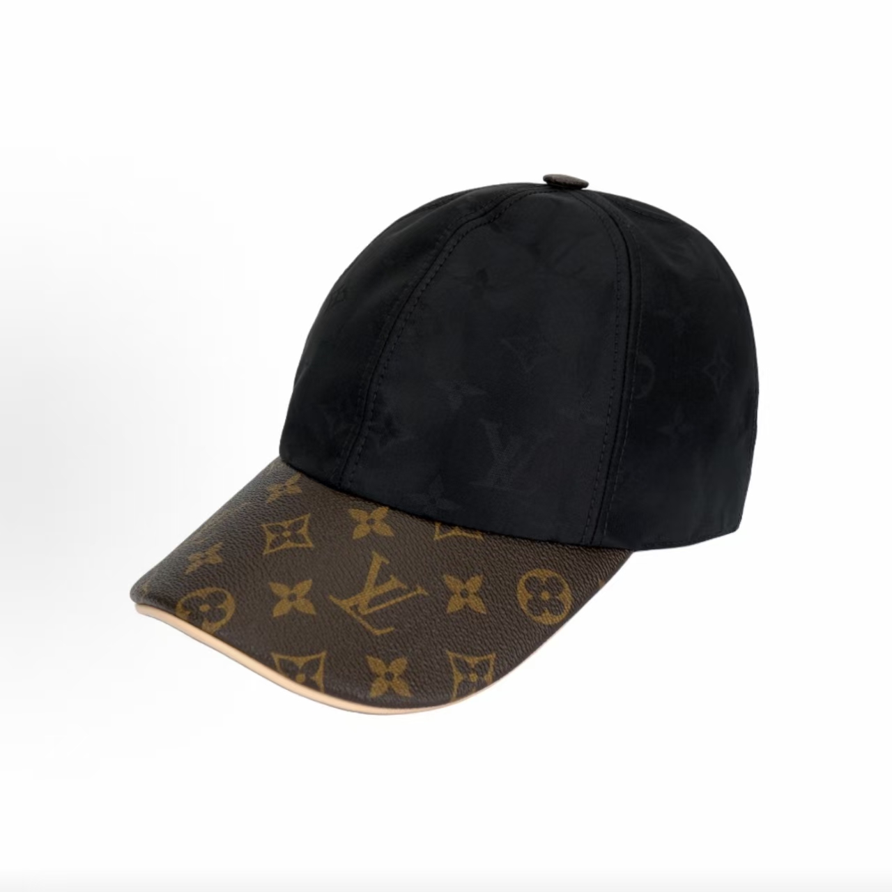 Louis Vuitton Monogram Leather Visor Nylon Baseball Cap