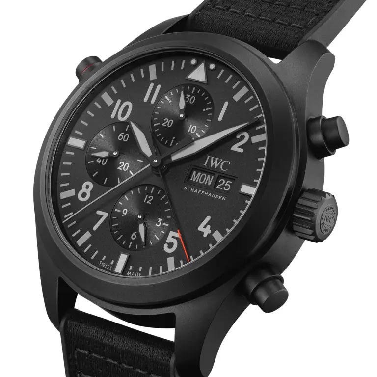 [2026 Mirror Grade]IWC Pilot's Watch Double Chronograph Top Gun Ceratanium 44mm IW371815