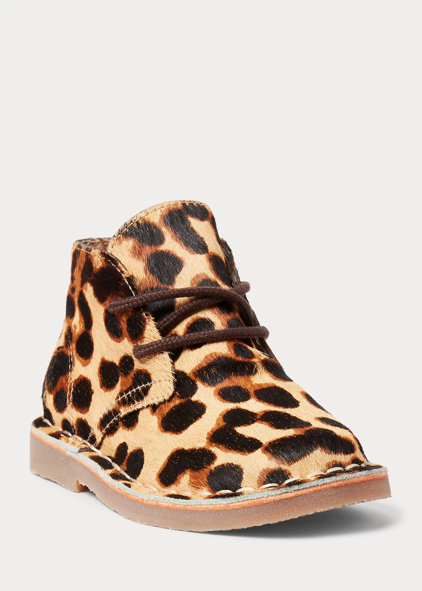 Carl Leopard-Print Haircalf Chukka Boot