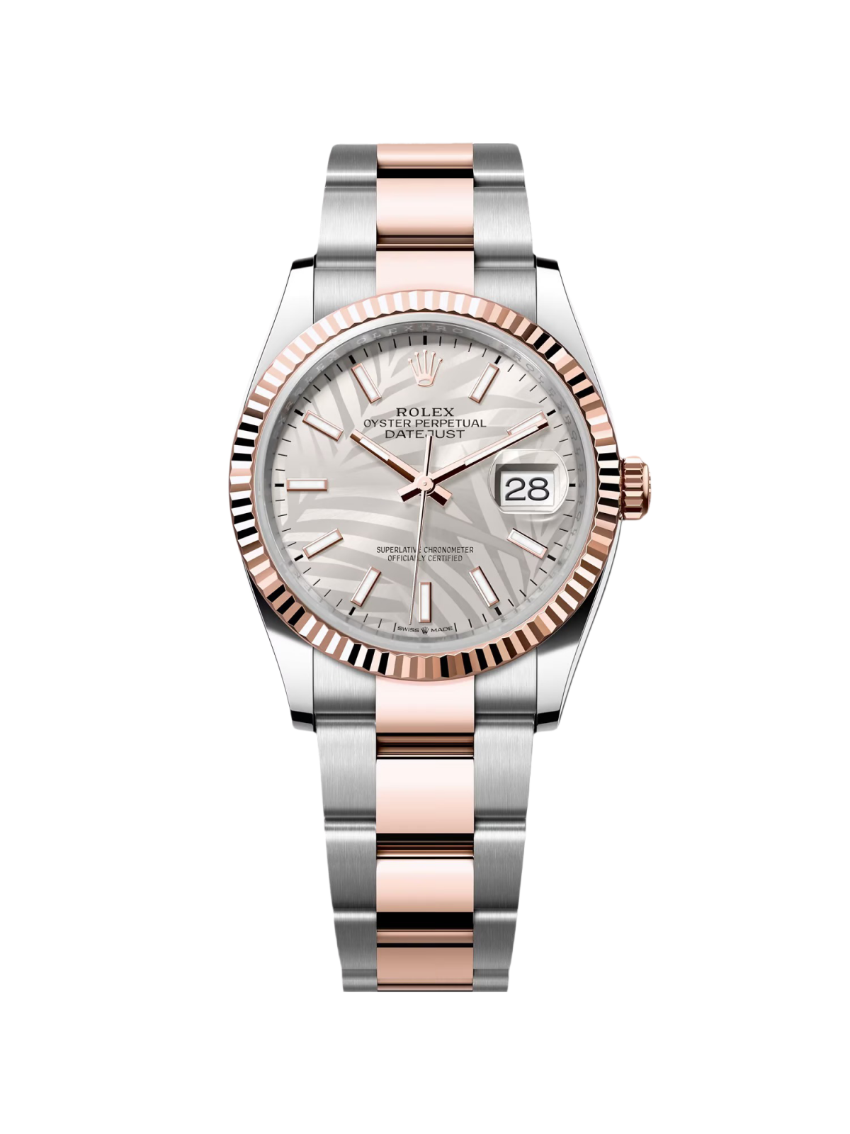 [2026 Mirror Grade]RLX  Datejust 36mm 126231 Silver Palm Motif Dial Oyster Bracelet