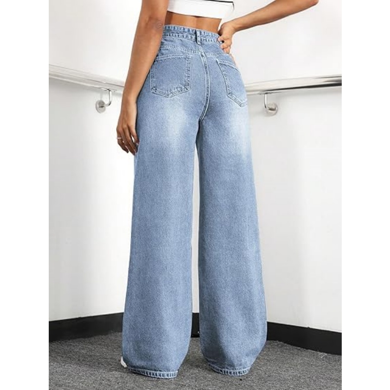 CHICDENLY Straight Leg Jeans for Women