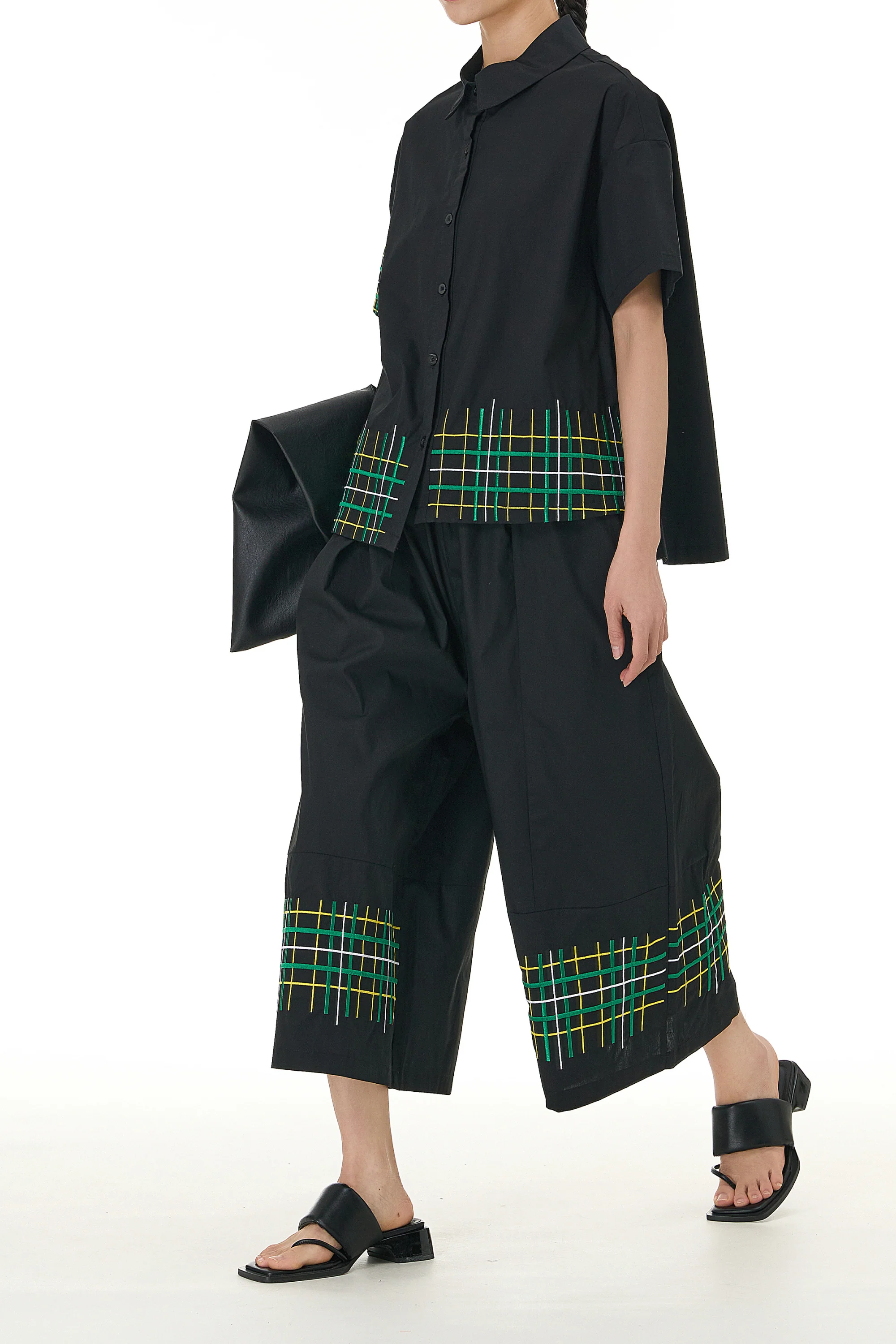 Checked Lines Cotton Coord Set