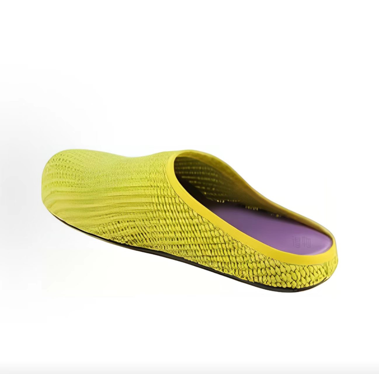 Marni Fussbett Lime Raffia Logo Mule