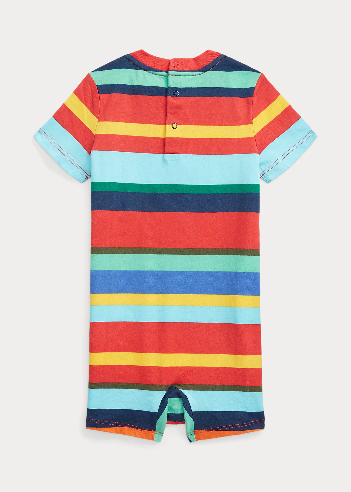 Polo Bear Striped Cotton Shortall