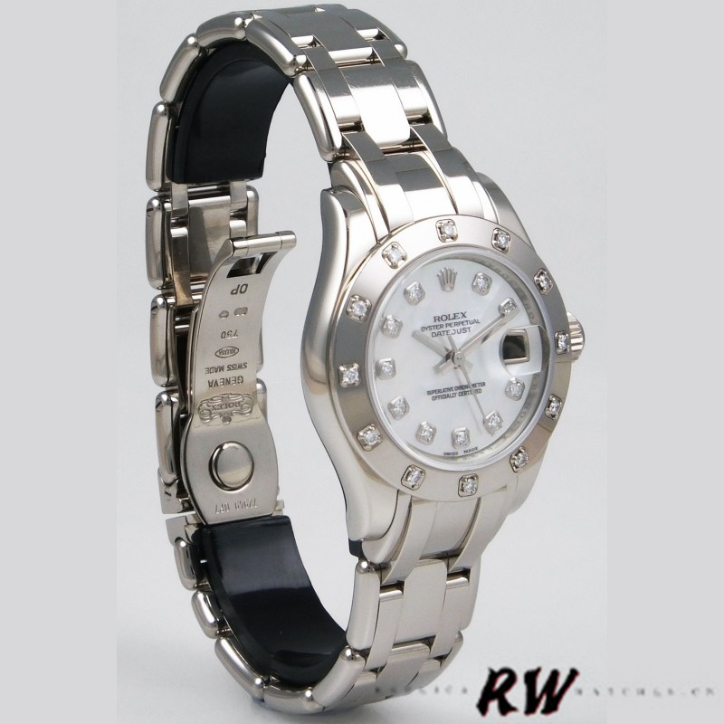 [2026 Mirror Grade]Rolex Pearlmaster 80319 MOP Diamond Dial 29MM Lady Replica Watch