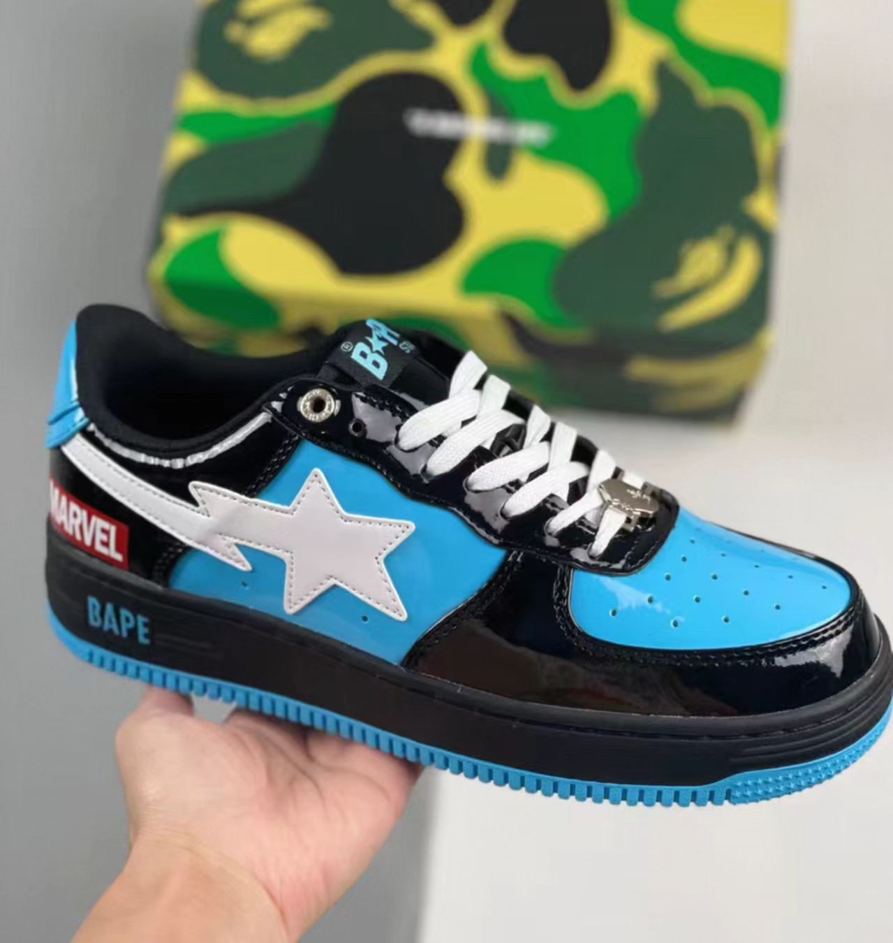 BAPE x Marvel Fantastic Four BAPE STA Low Black Blue