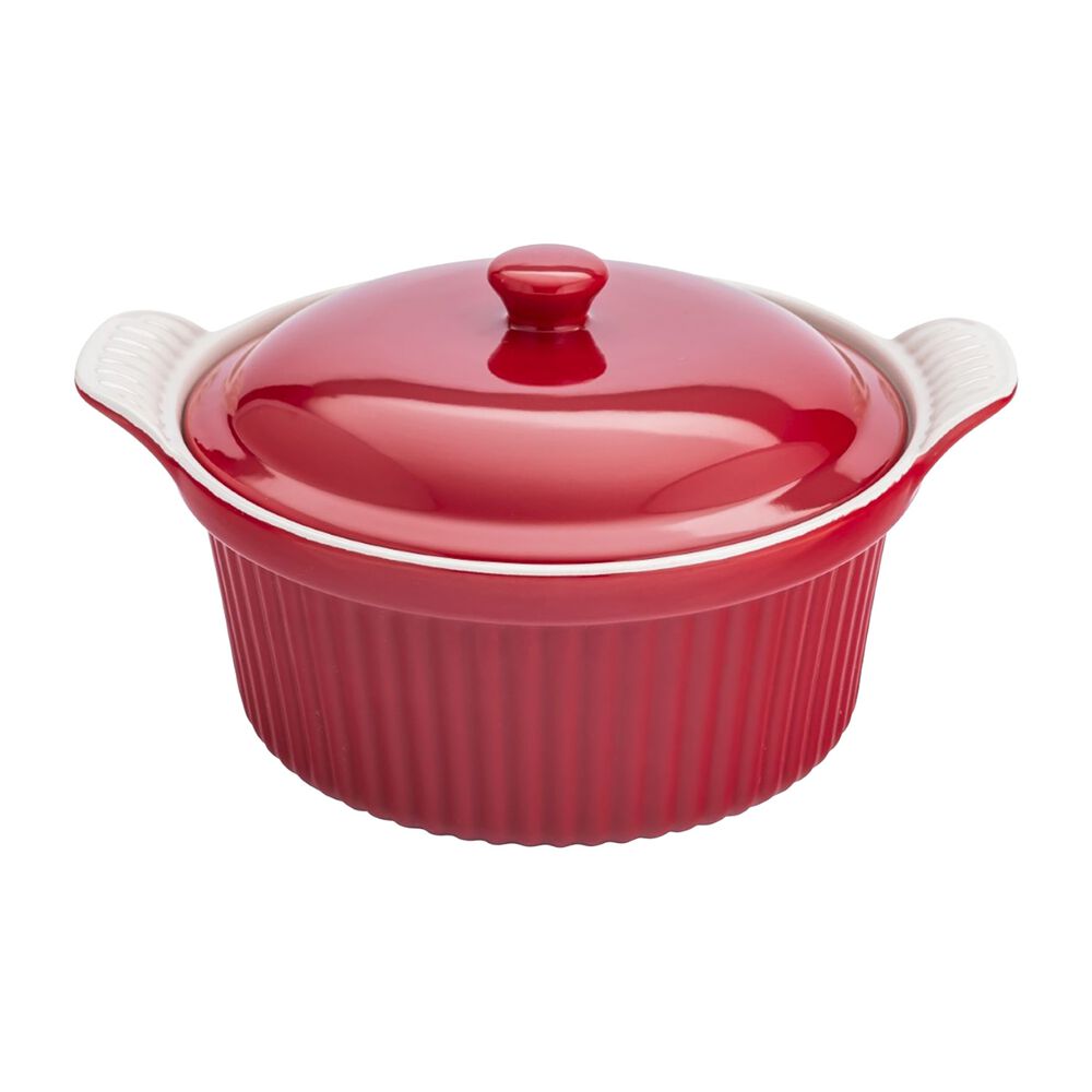 ALTOM DESIGN Naczynie do zapiekania 27,5 x 22,5 x 12 cm Altom Design Red Chilli, z pokrywką, ceramiczne