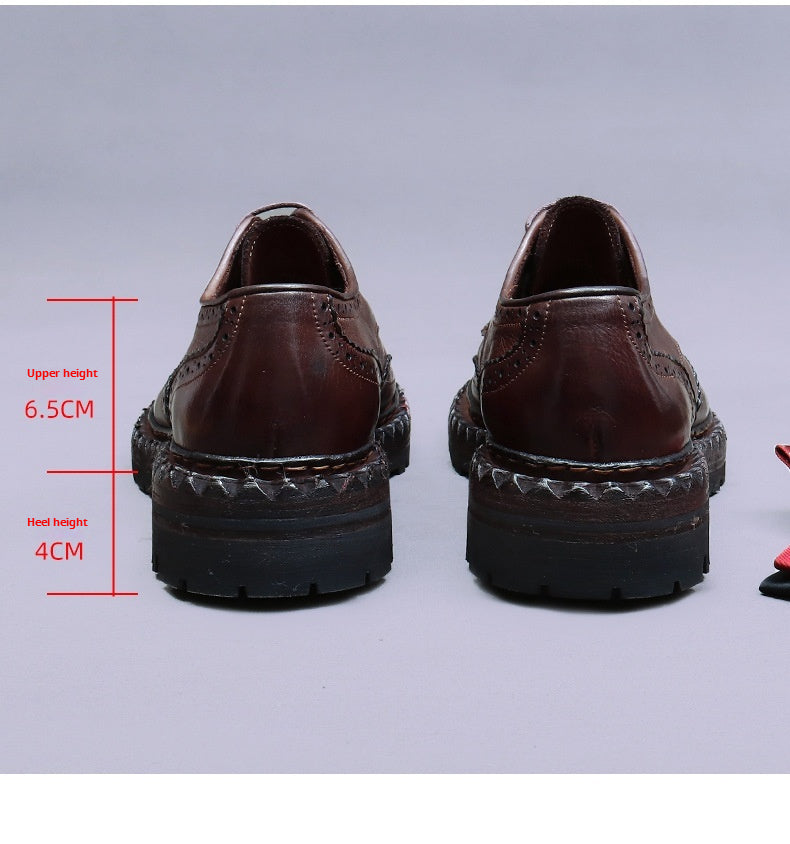 (Ships on 6 days)Men’s Genuine Leather Brogue Shoes 82713
