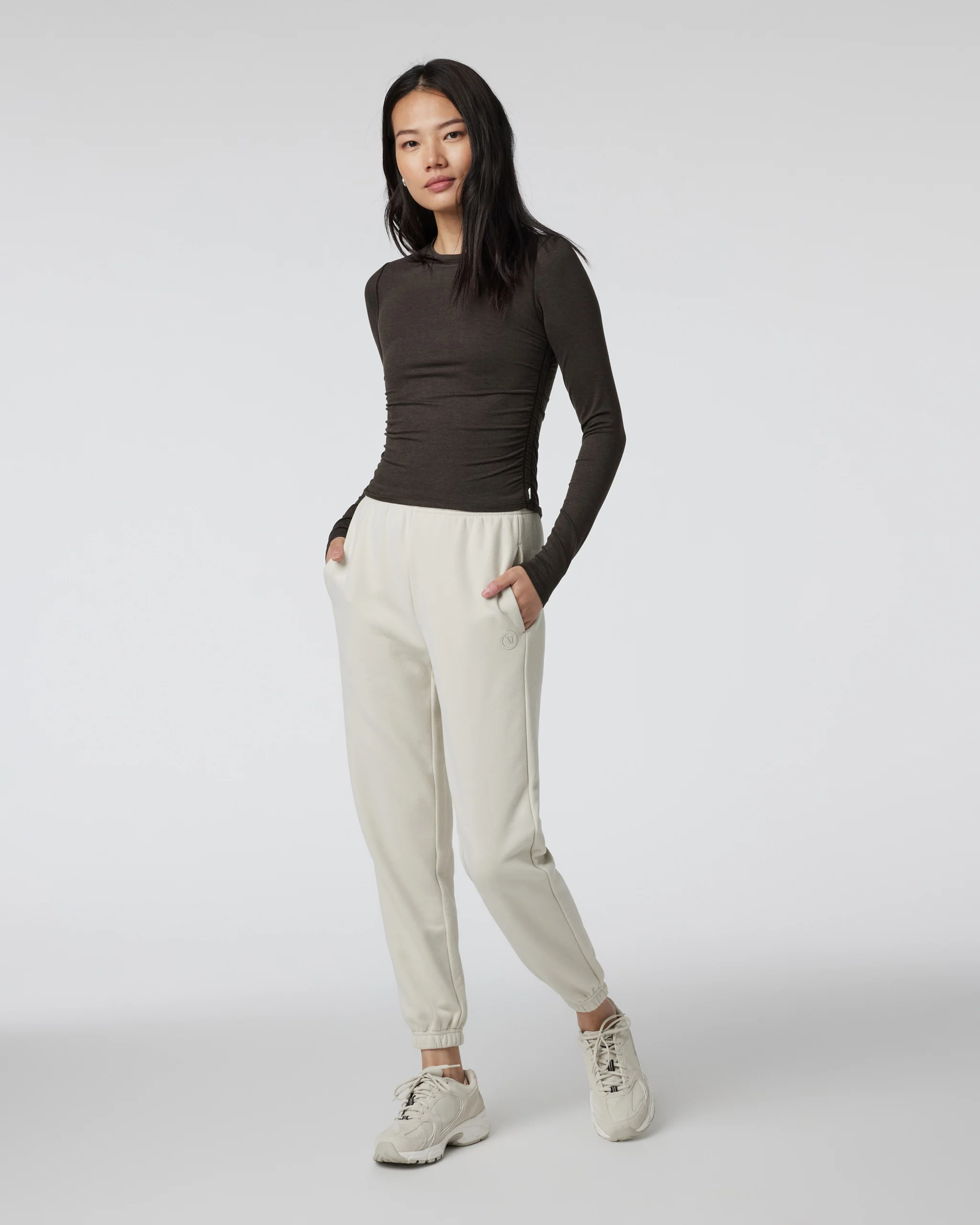 Long Sleeve Halo Ruched Tee