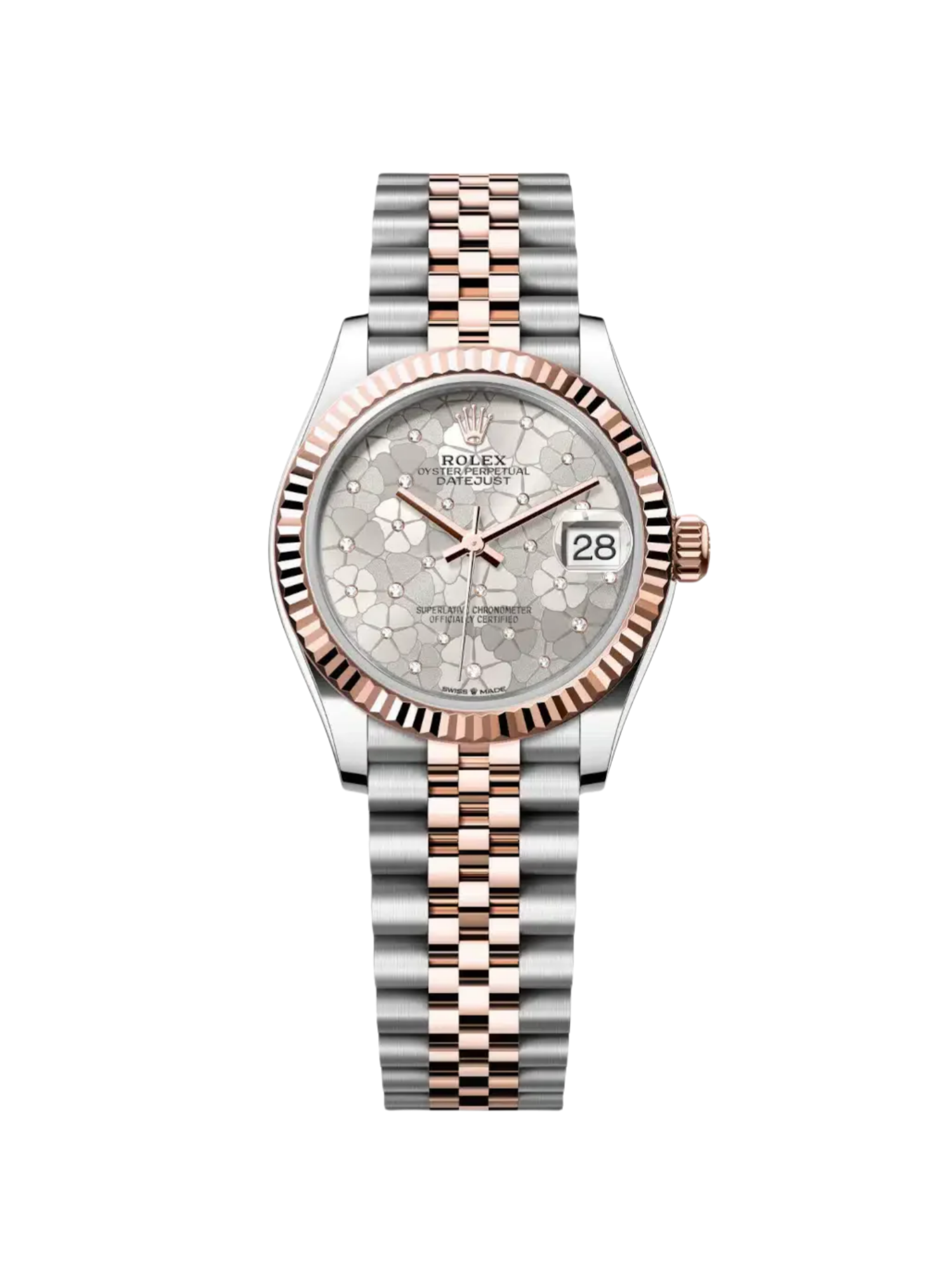 [2026 Mirror Grade]RLX Datejust m278271-0031/0032 Silver Floral Motif 31mm Dial Oyster Bracelet Watch