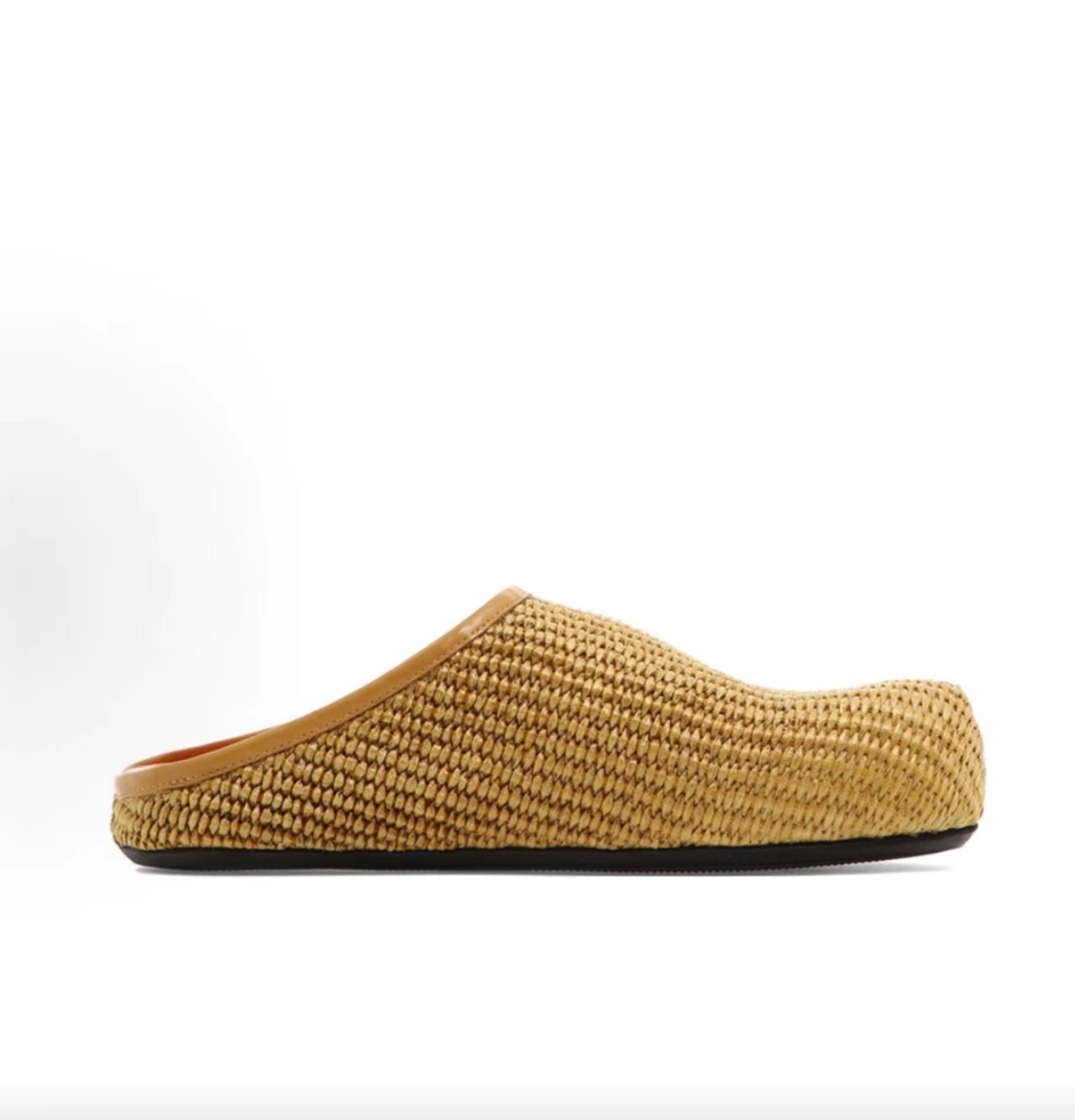 Marni Fussbett Natural Raffia Logo Mule