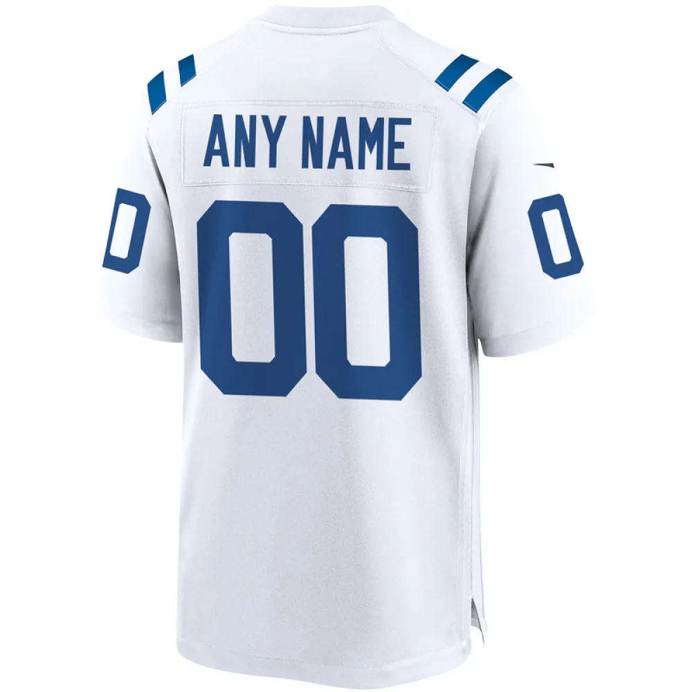 Men's Indianapolis Colts White Custom Game Jersey