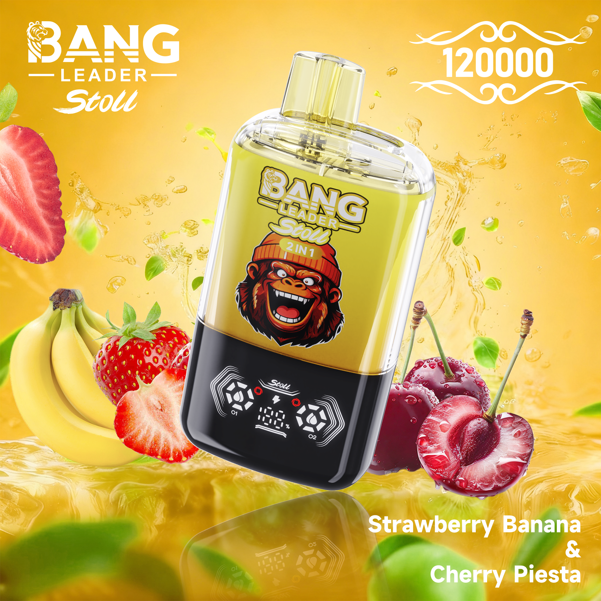 Bang Leader Stoll 120K Puffs 2-in-1 Prefilled Vape | Dual Flavor,  Rechargeable