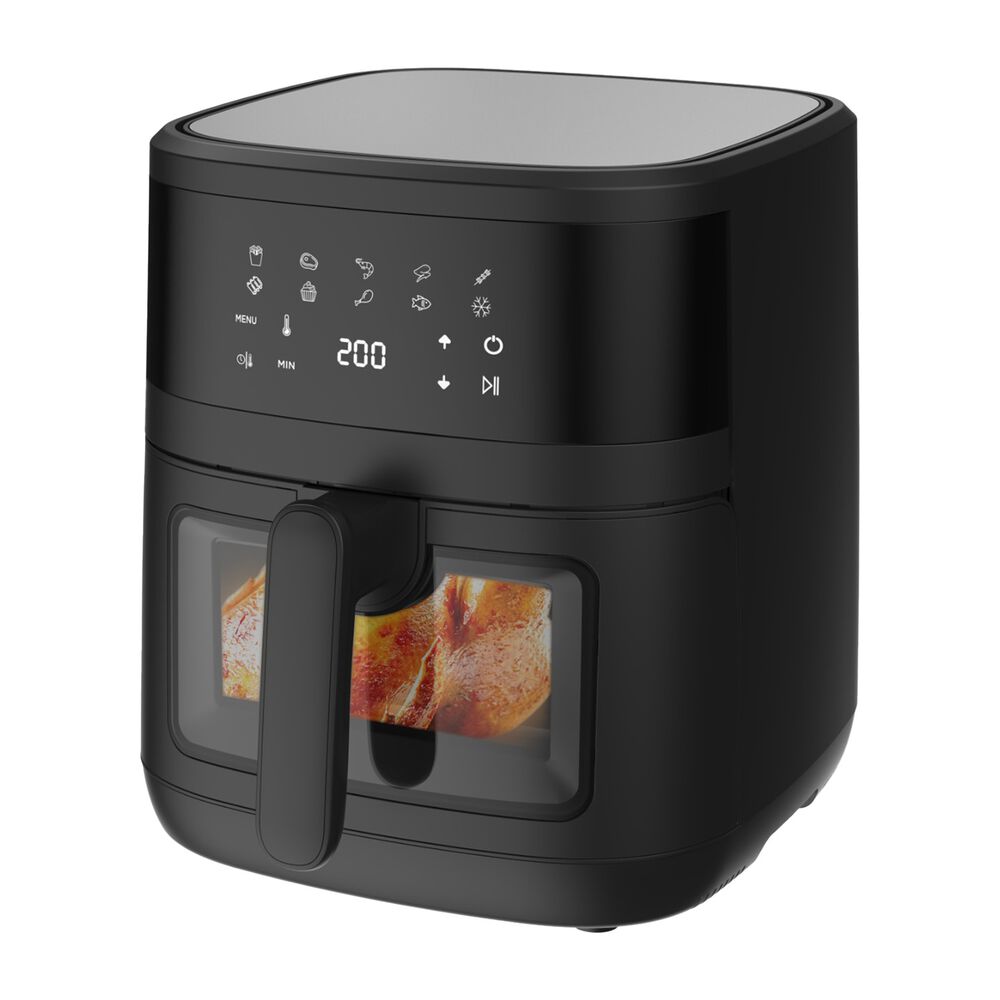 EXTRALINK Frytkownica beztłuszczowa z okienkiem Extralink, 1800 W, 6,5 l, czarna