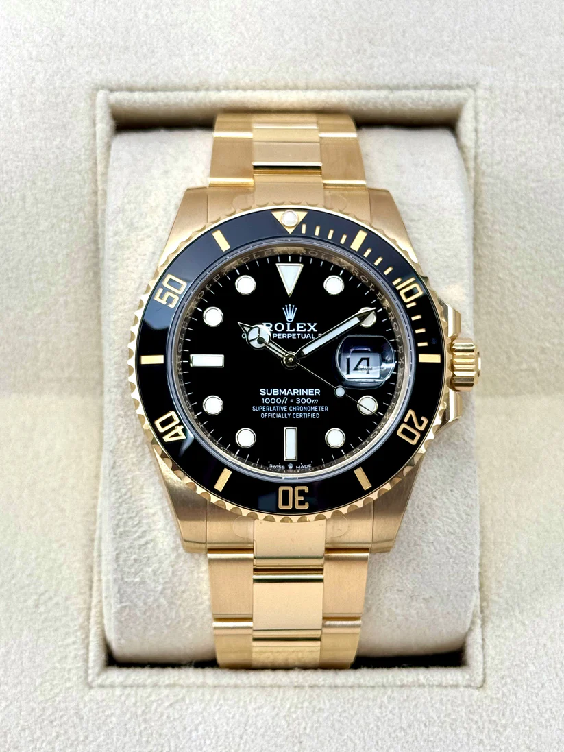 [2026 Mirror Grade]Rolex Submariner 41mm Yellow Gold Black Dial Black Bezel - 126618LN