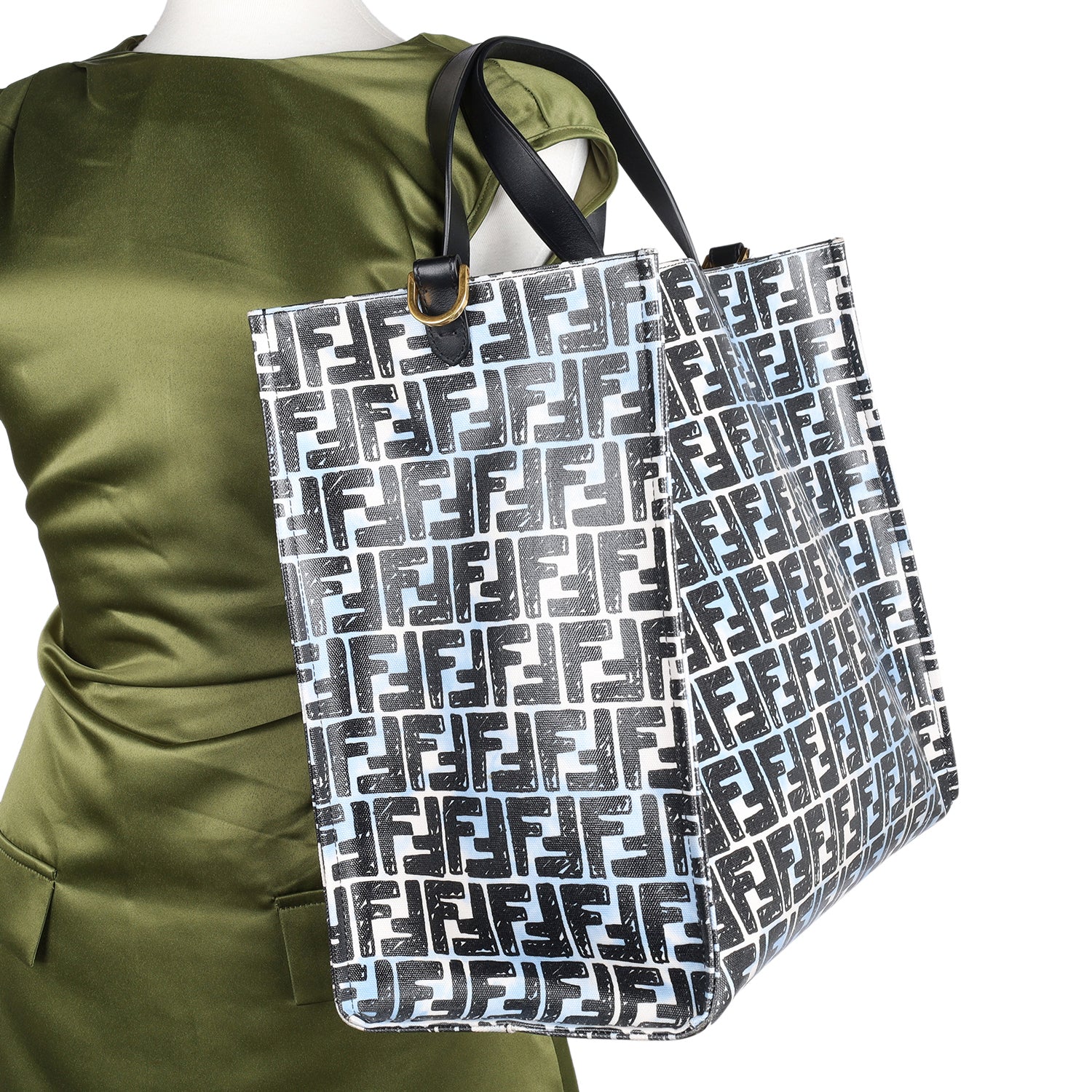 Joshua Vides Zucca Coated Canvas Cloudy Shopper Satchel