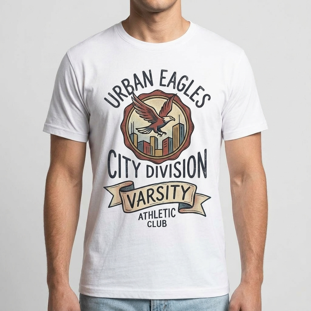 City Varsity Tee, Vintage Athletic Graphic T-Shirt, Unisex Streetwear Shirt CityTee3