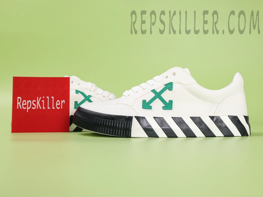 OFF-WHITE Vulc Low Canvas White Green