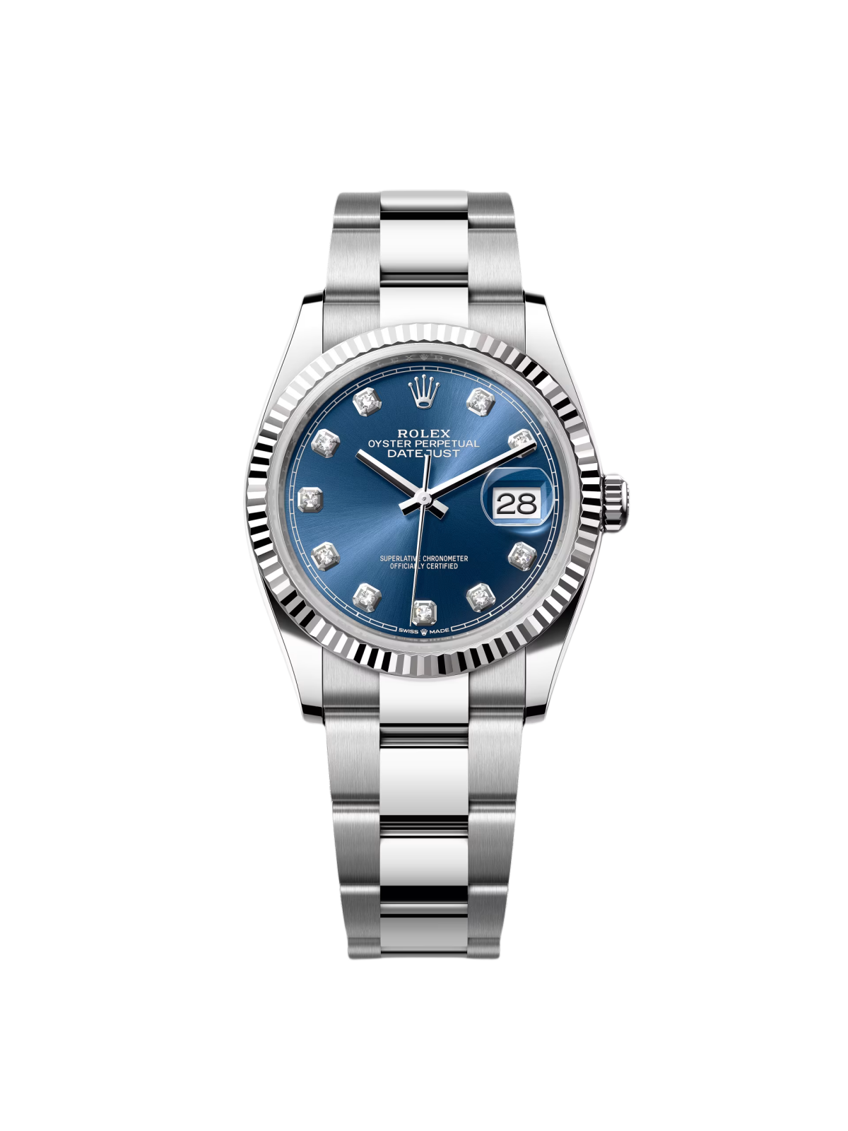 [2026 Mirror Grade]RLX  Datejust 36mm 126234 Blue Diamond Dial Stainless Steel Jubilee Mens Watch