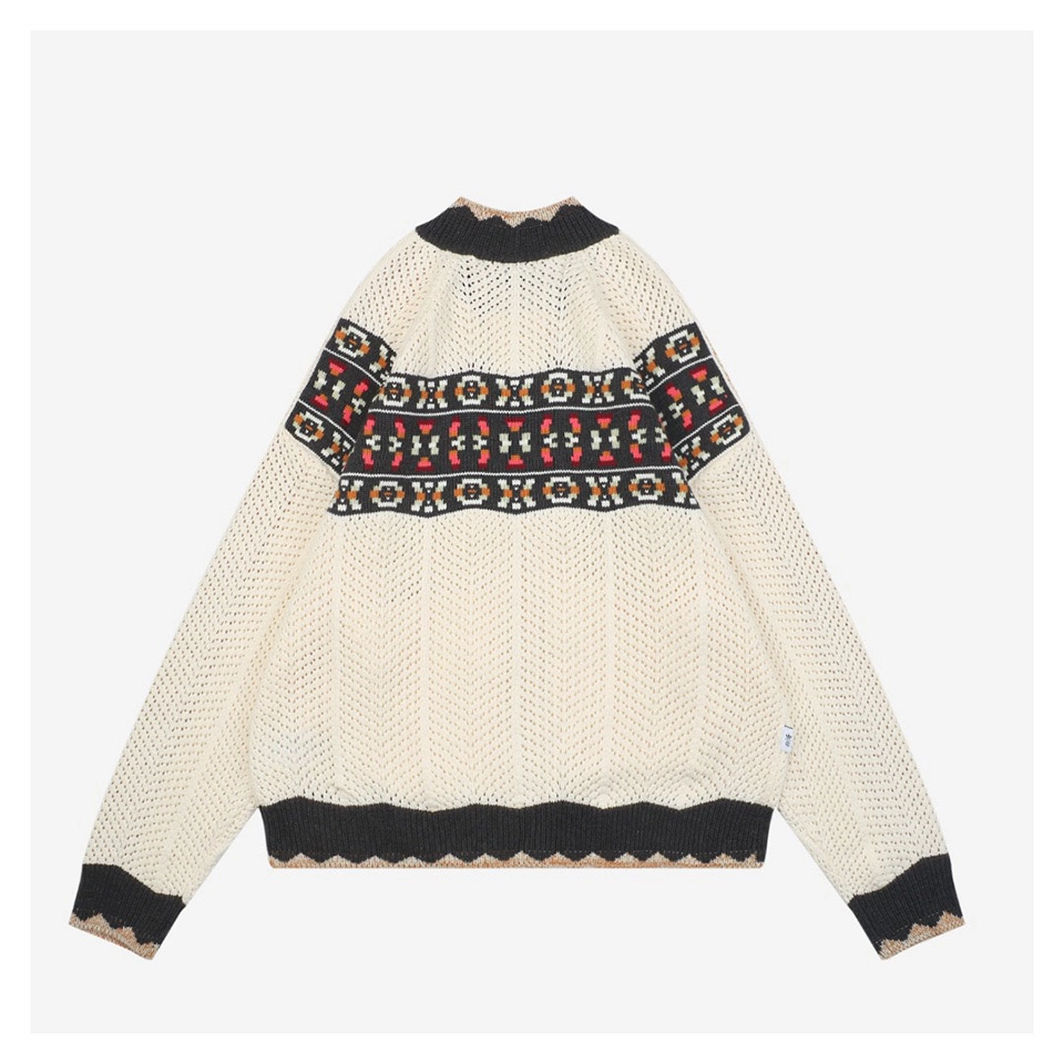 Adidas X CLOT Folk Style Zip Knit Sweater