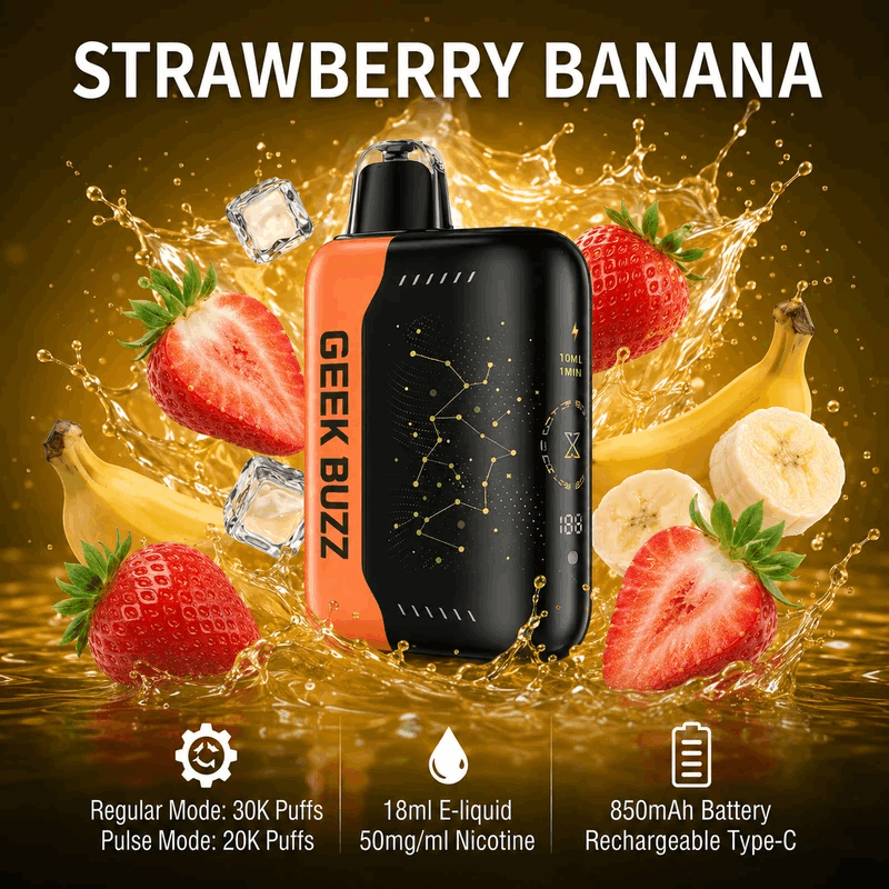 Geek Buzz waporyzator z 3 trybami Regular Pulse Super do 30 000 zaciągnięć