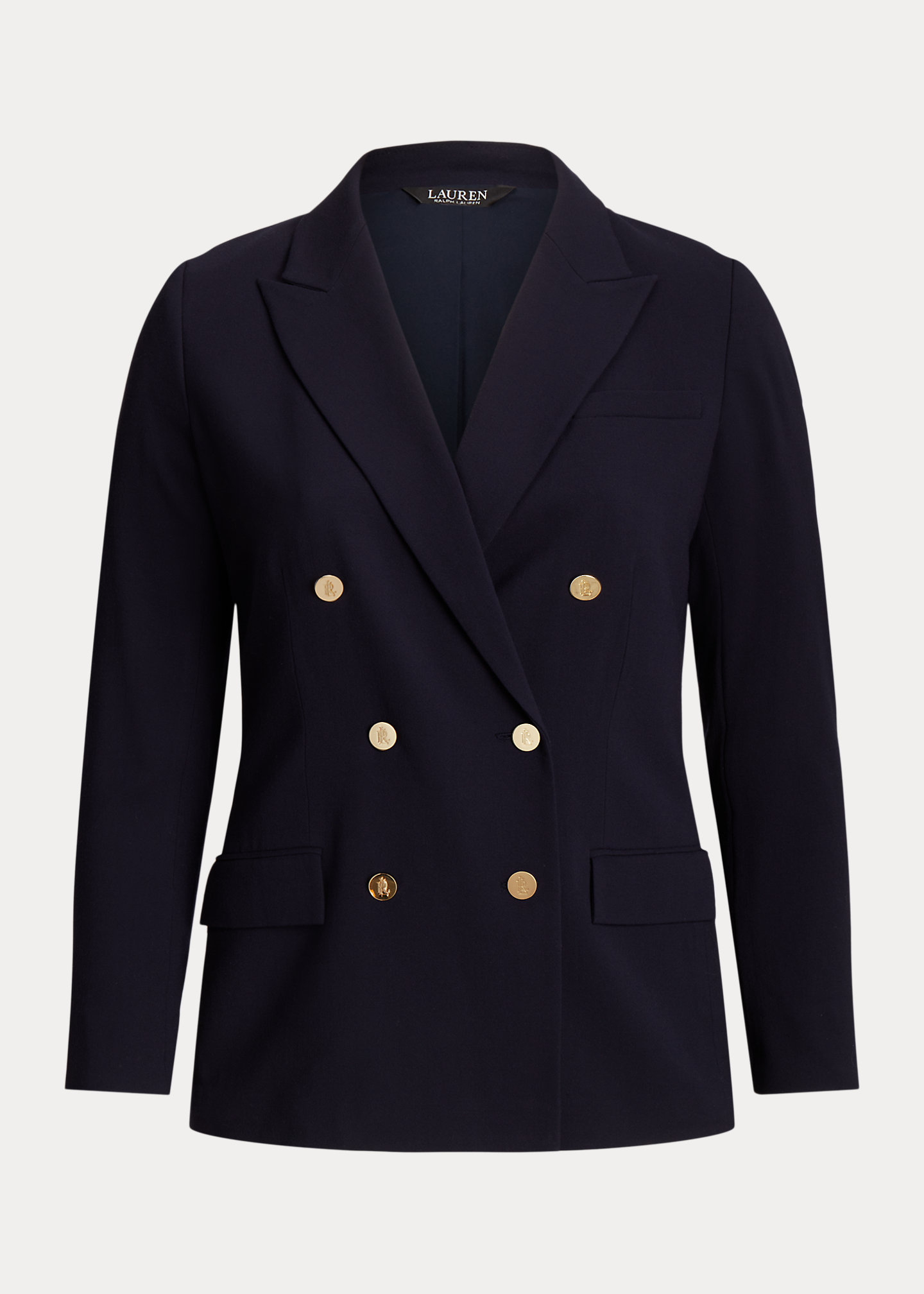 Double-Breasted Wool Crepe Blazer