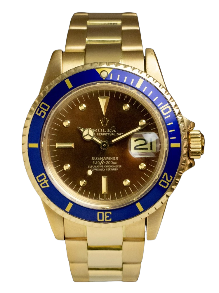 [2026 Mirror Grade]Rolex Submariner 1680/8 Tropical Dial yellow gold 40mm Mens Replica Watch