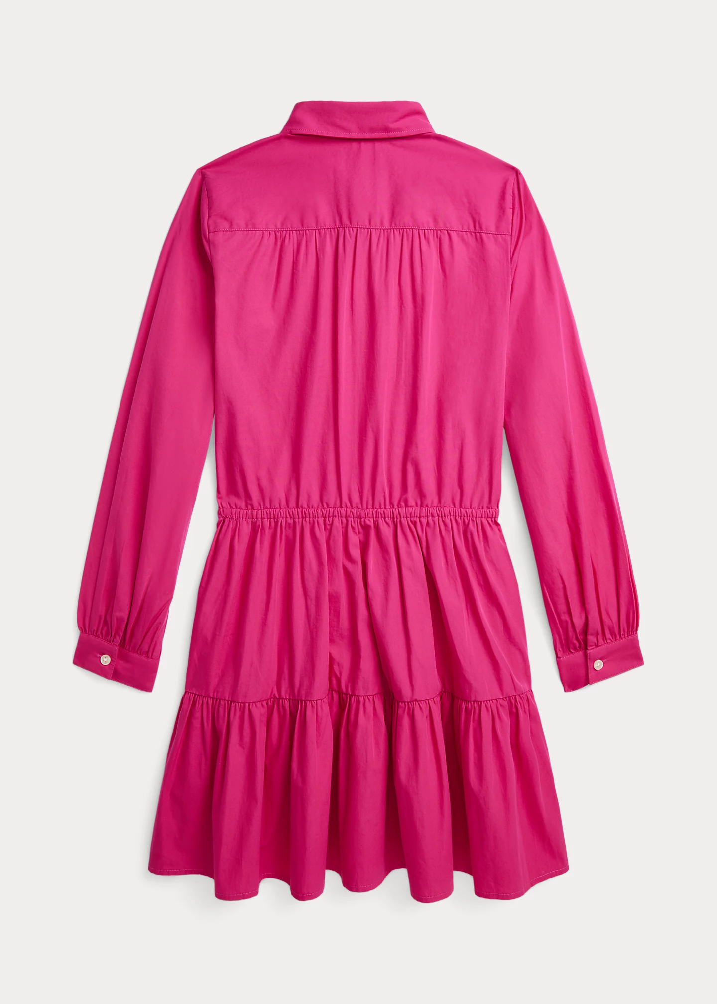 Tiered Cotton Poplin Shirtdress