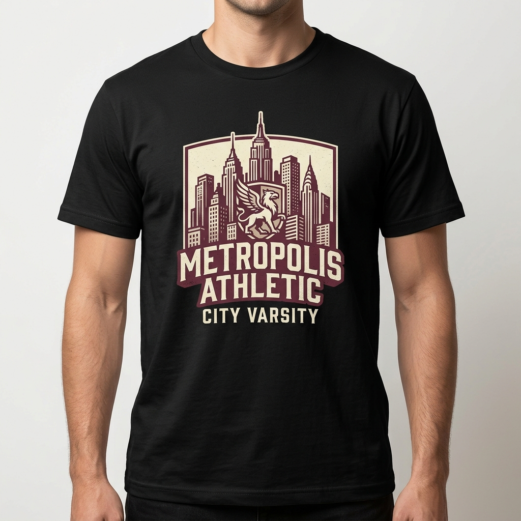 City Varsity Tee, Vintage Athletic Graphic T-Shirt, Unisex Streetwear Shirt CityTee3