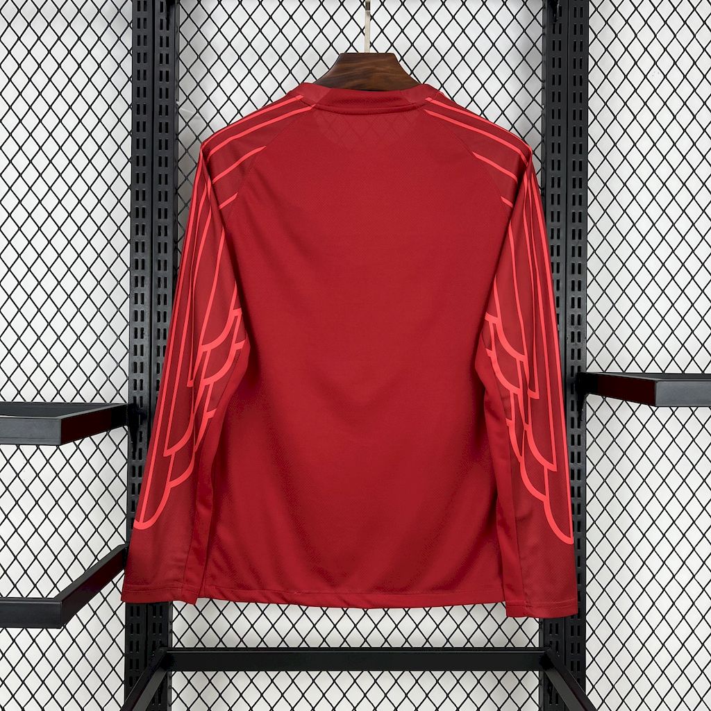 PSG Soccer Jersey Red Custom Long Sleeve Shirt 2025/26