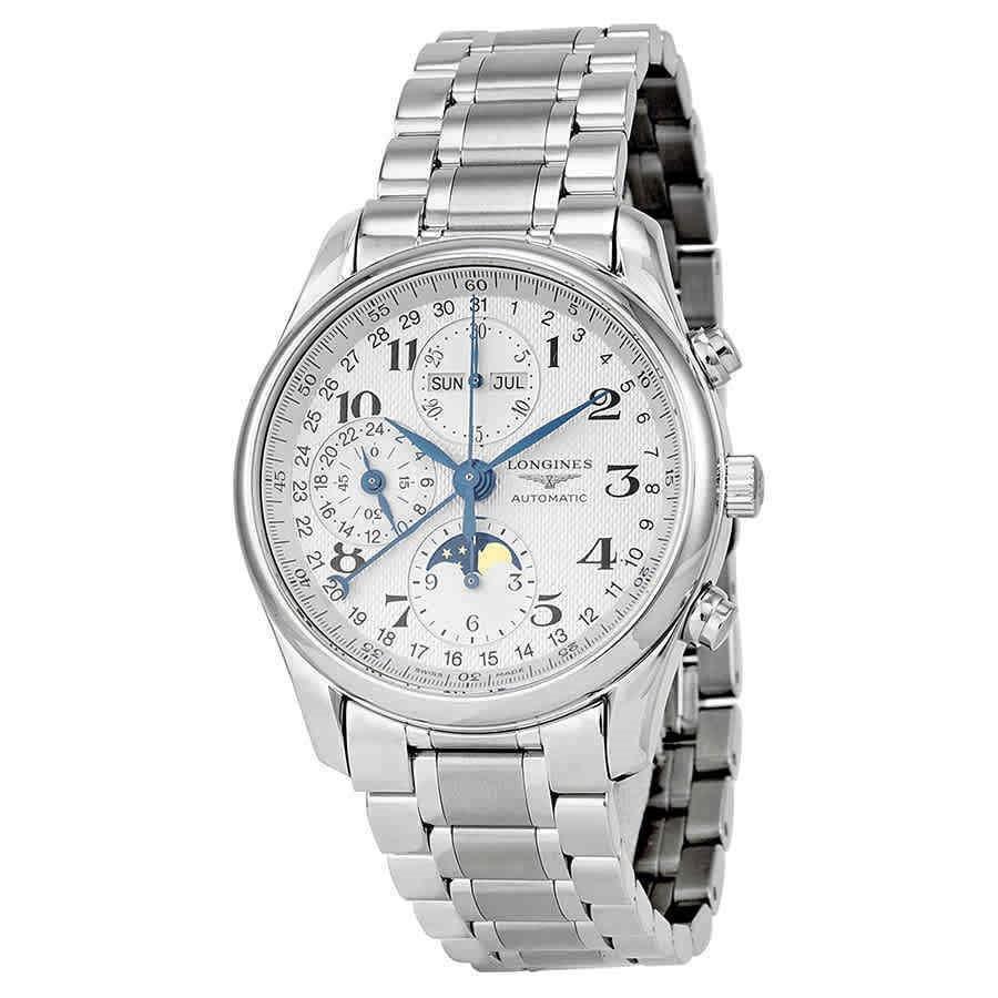 [2026 Mirror Grade]Longines Men's L2.673.4.78.6 Master Collection Complete Calendar Date Scale Around the Outer Rim,Chronograph Stainless Steel Watch