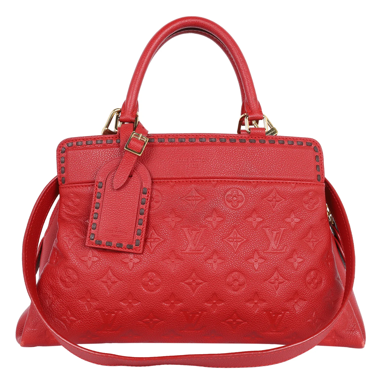 Empriente Vosges Leather Shoulder Bag Medium Red