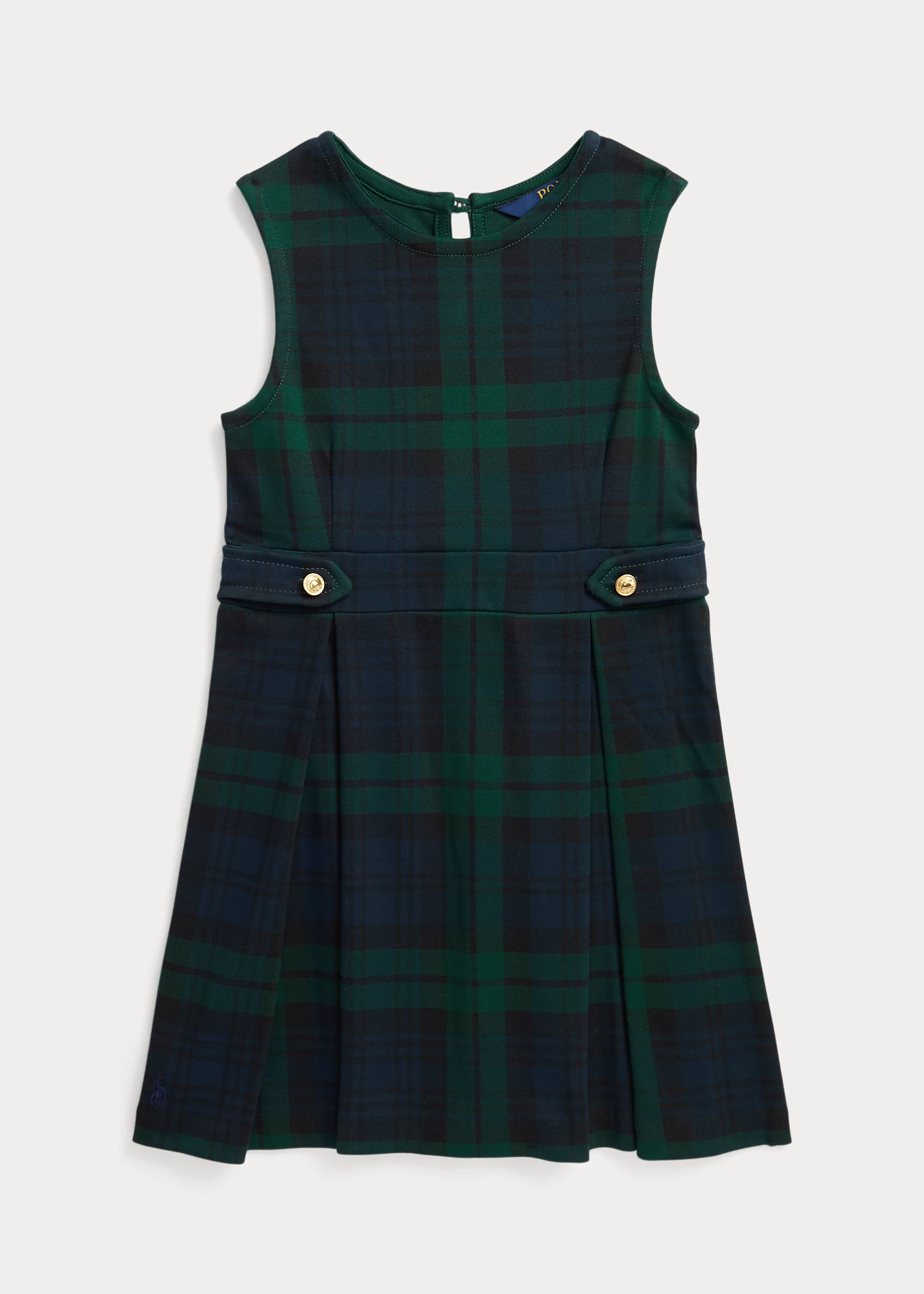 Plaid Pleated Ponte Dress