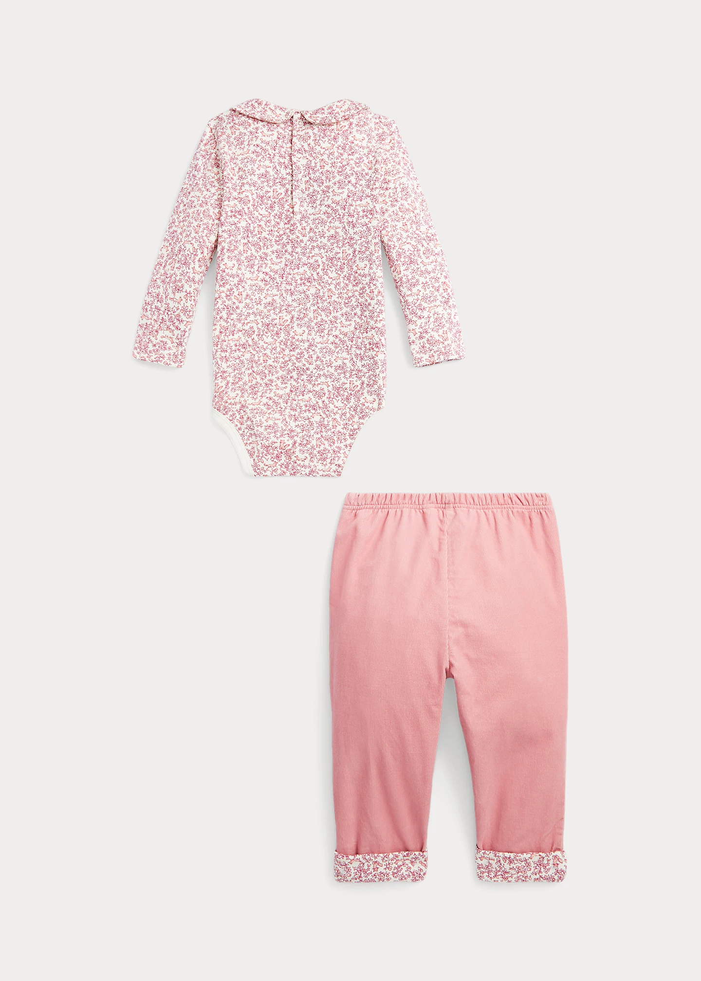 Fox Cotton Bodysuit & Corduroy Pant Set