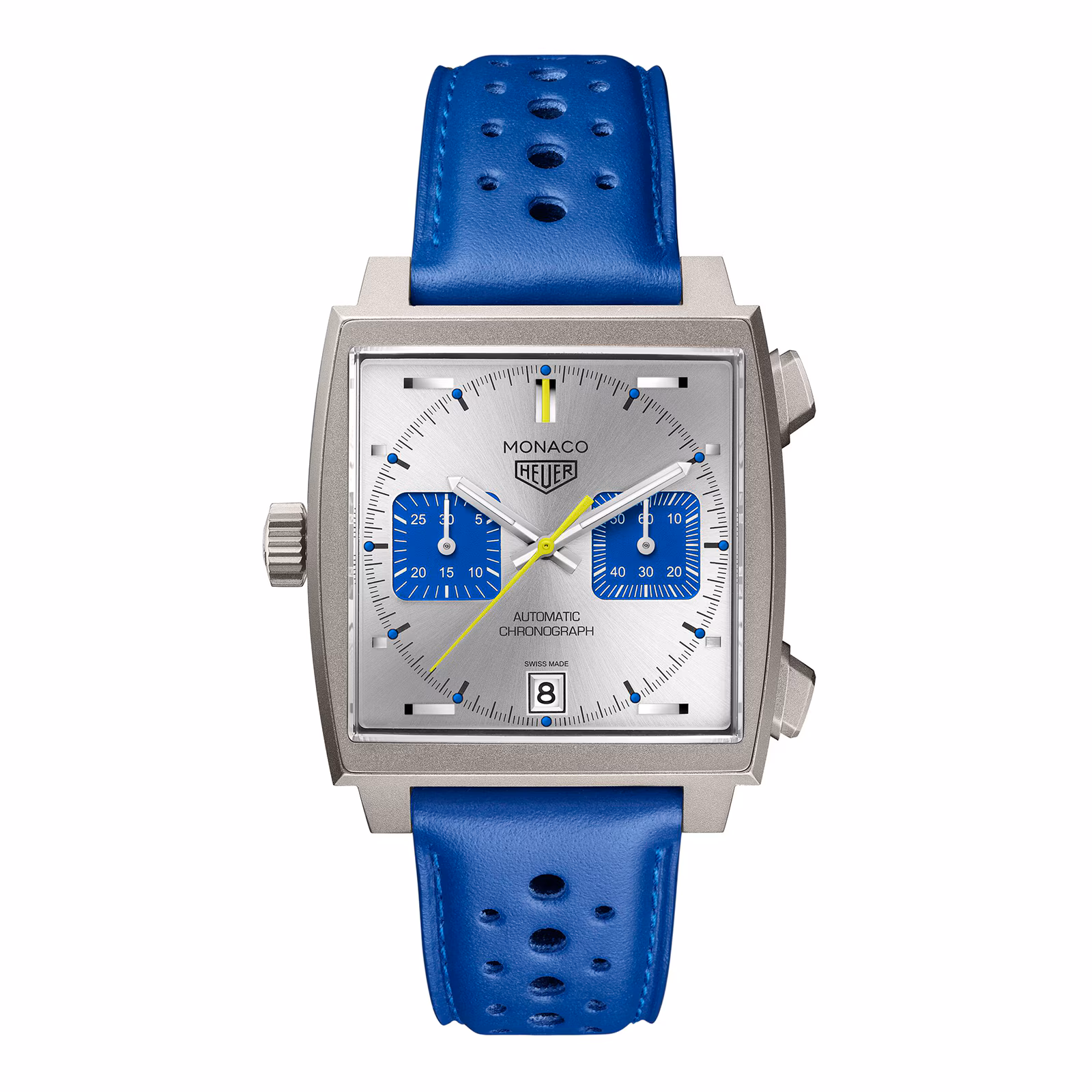 [2026 Mirror Grade]TAG Heuer Monaco Chronograph Racing Blue Limited Edition 39mm Mens Watch Silver CAW218C.FC6548