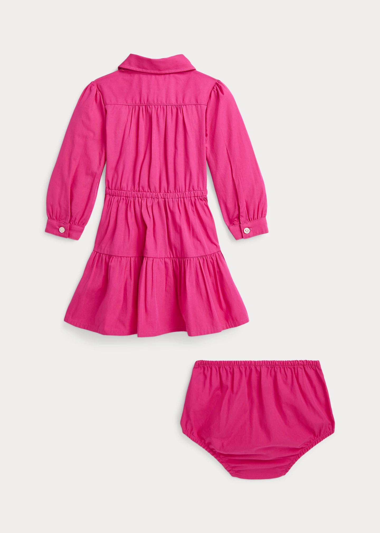 Tiered Cotton Shirtdress & Bloomer