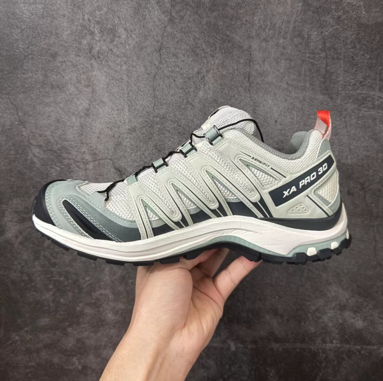 Salomon XA Pro 3D Mint White Dark Green Mesh Hiking Shoes