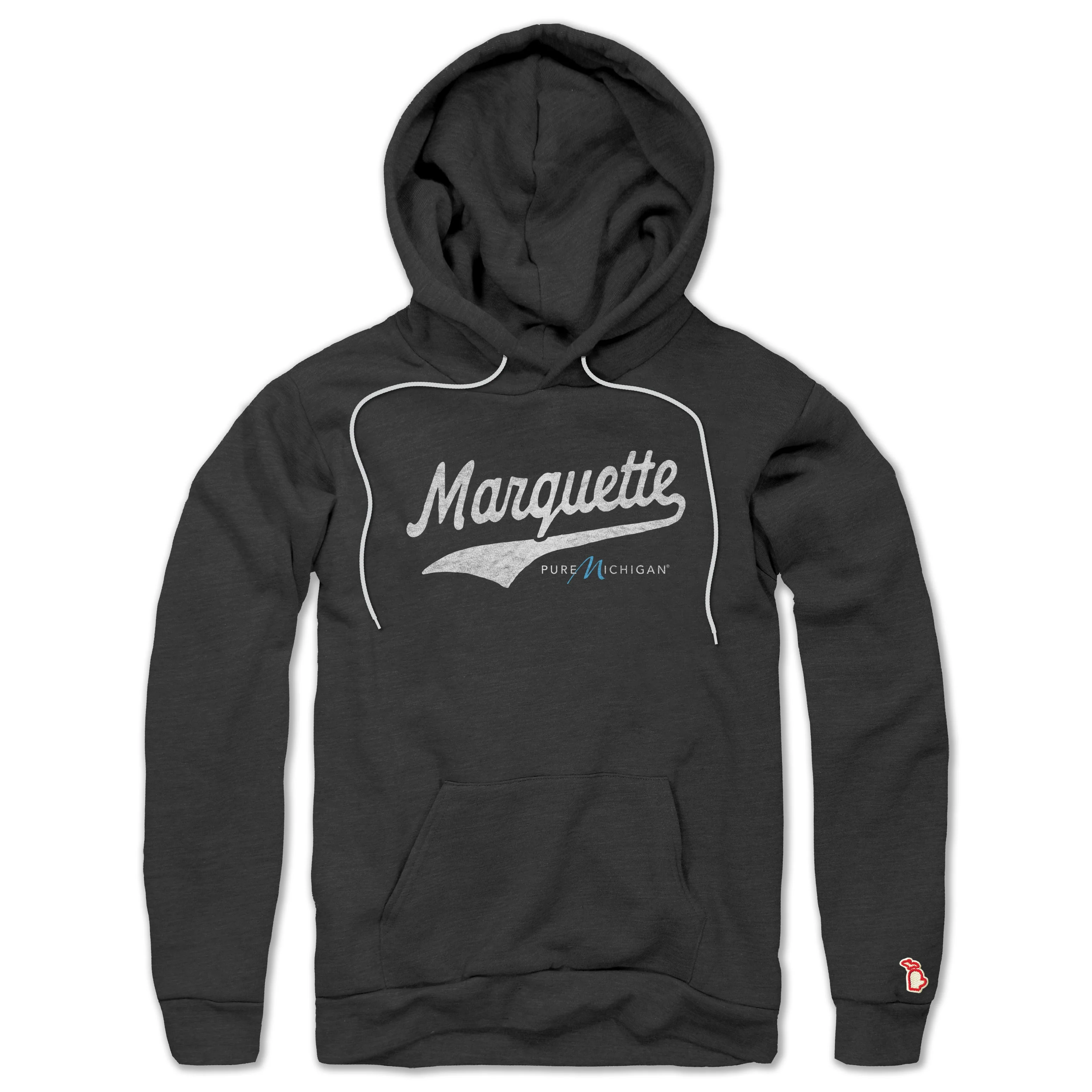 PURE MICHIGAN - MARQUETTE SCRIPT ALL SEASON HOODIE (UNISEX)