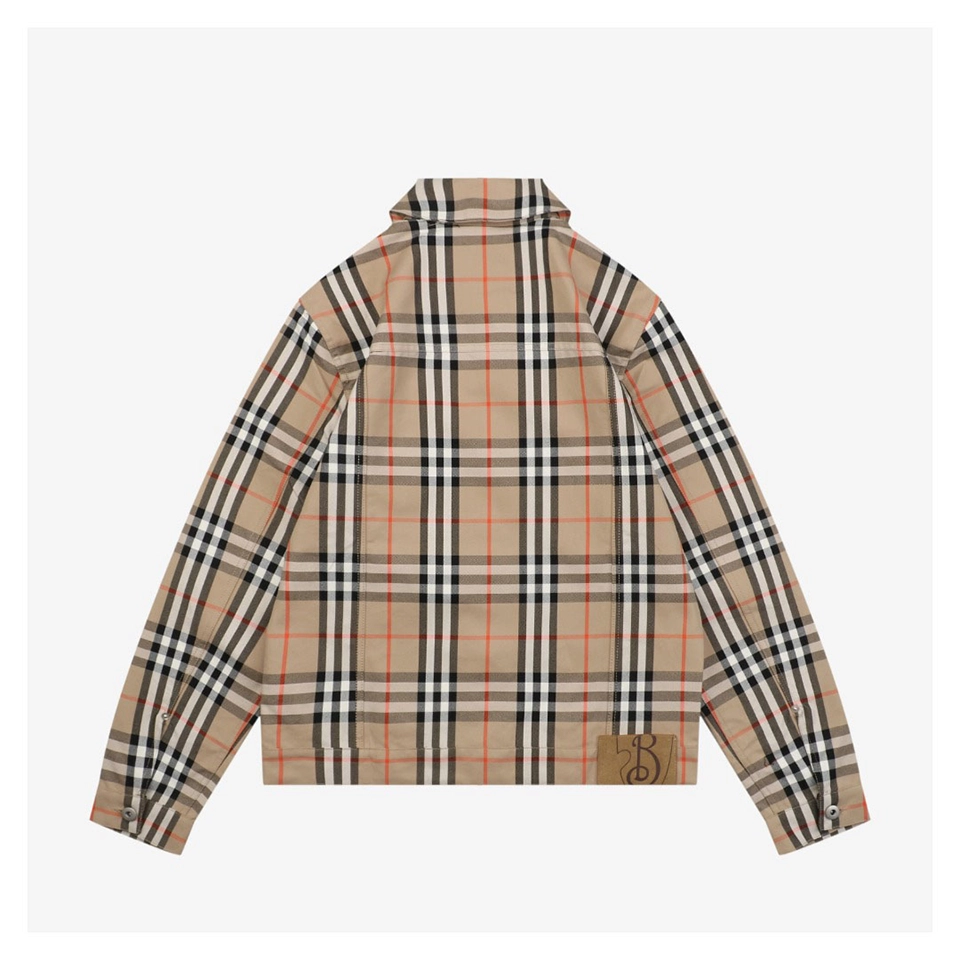 BBry Checked Cotton Two-Pocket Jacket