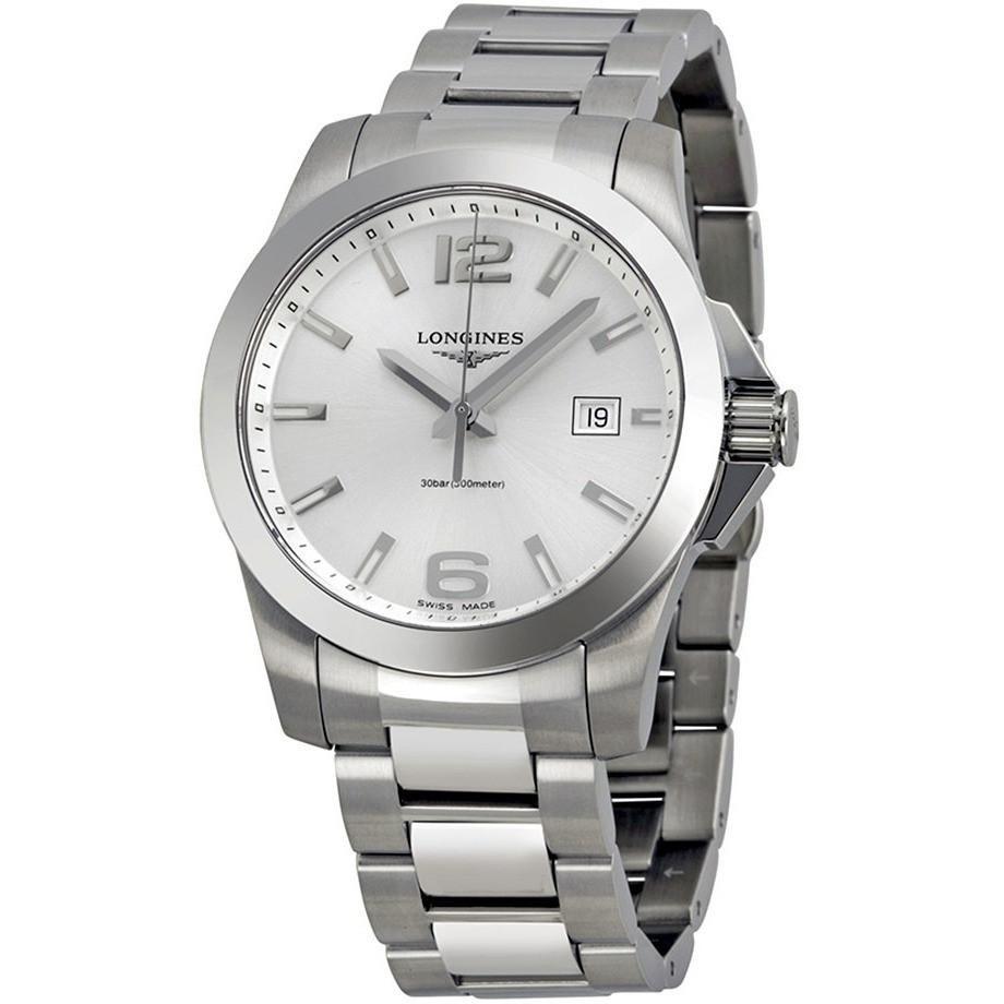 [2026 Mirror Grade]Longines Men's L36594766 Conquest Stainless Steel Watch