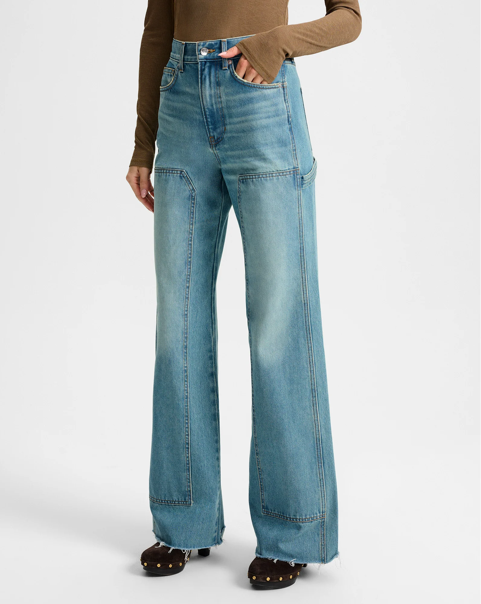 Taylor Wide-Leg Jean with Chaps