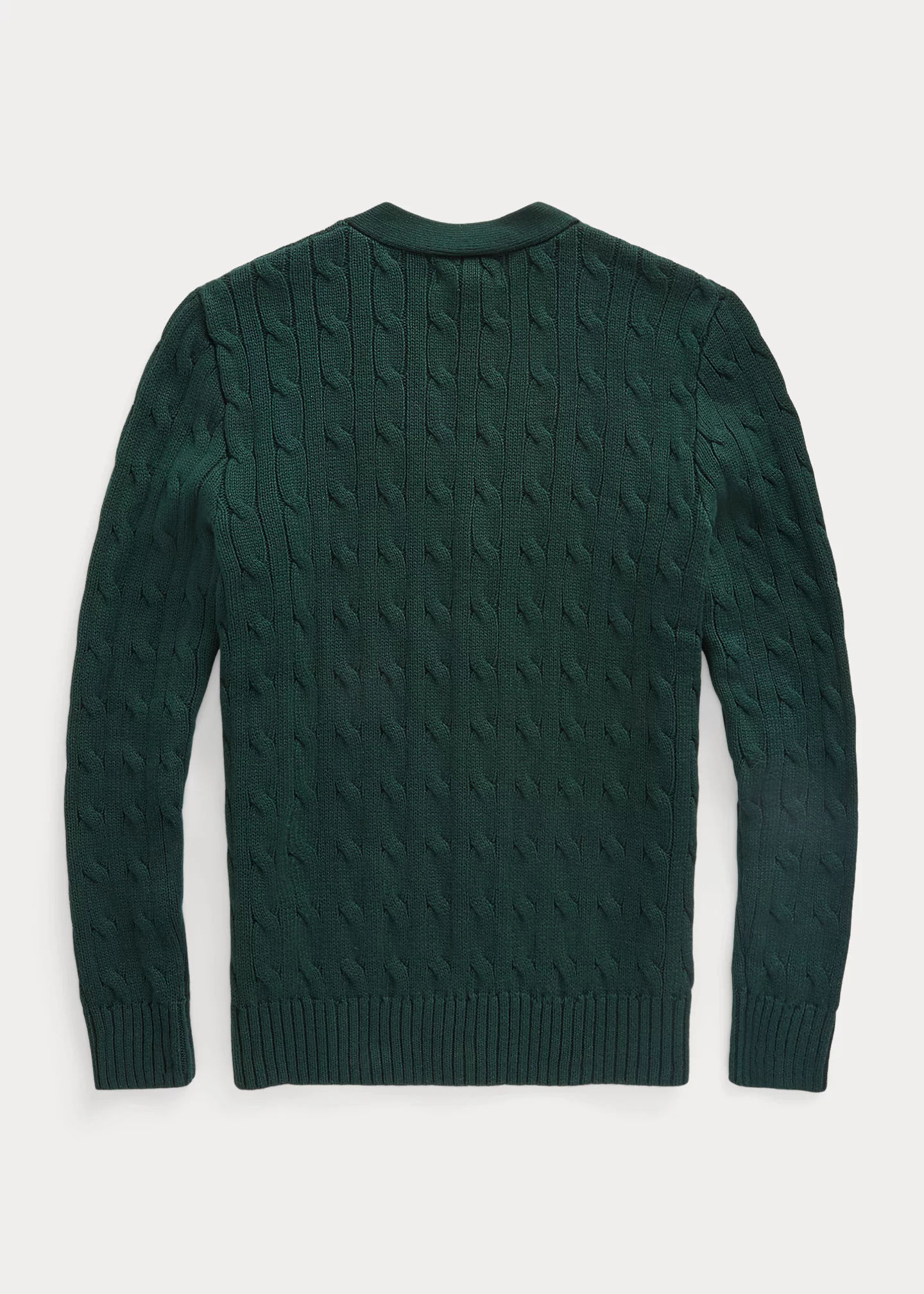 Cable-Knit Cotton V-Neck Cardigan