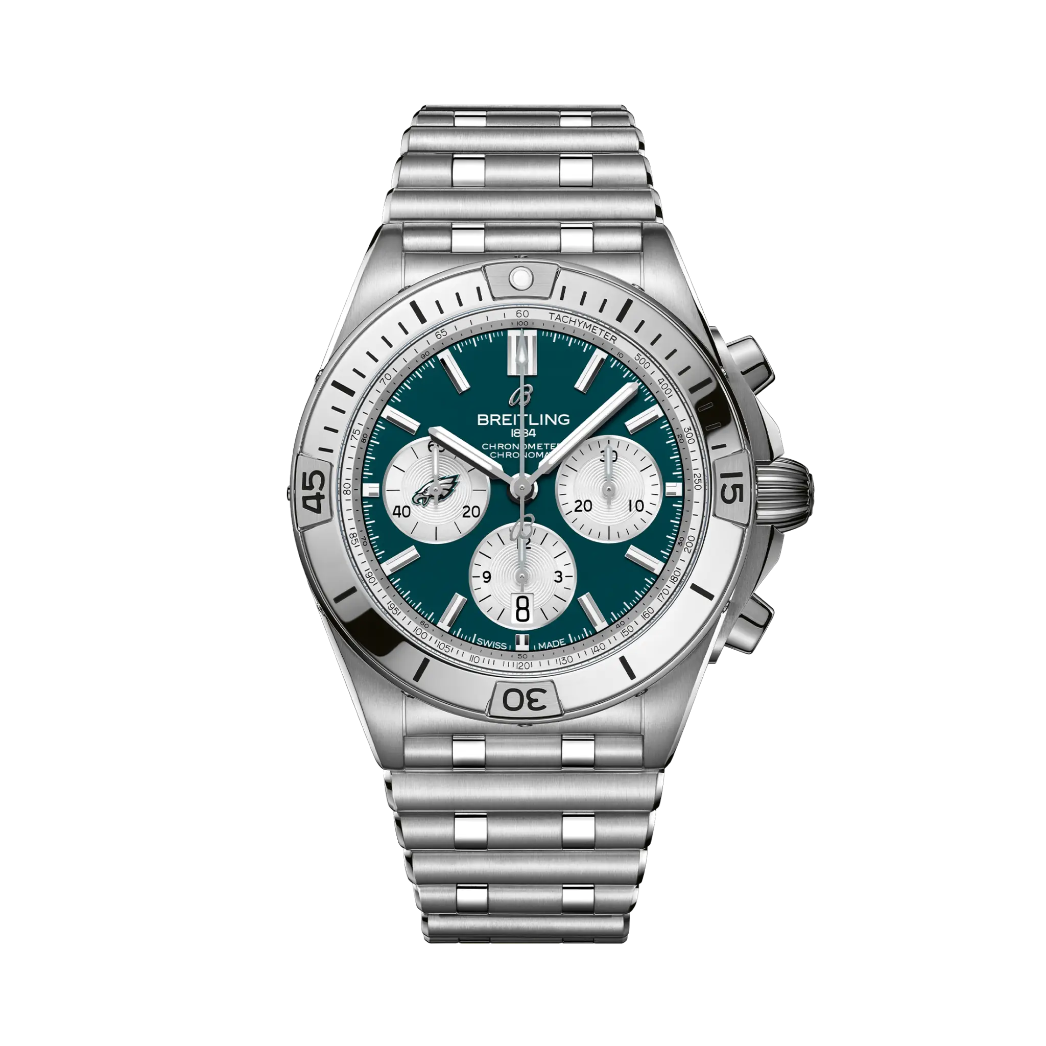 [2026 Mirror Grade]Breitling Chronomat B01 42 NFL Philadelphia Eagles Edition AB01342B1L4A1