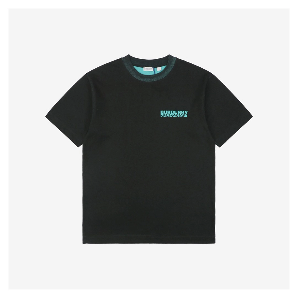 BBry Dip-Dye Optical Letter Print T-Shirt