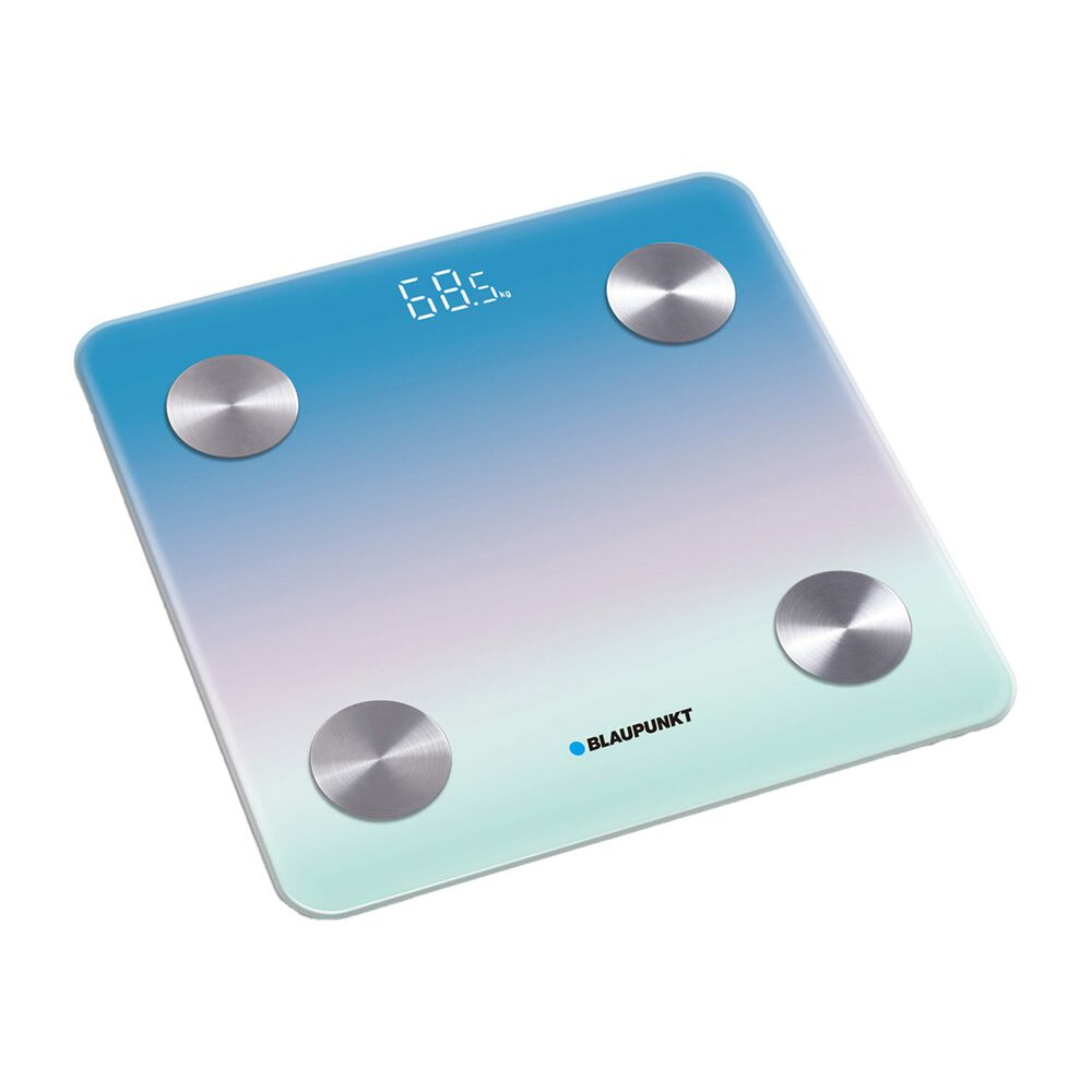 BLAUPUNKT Waga łazienkowa Blaupunkt BSM601, z pomiarem tkanki tłuszczowej, niebieska