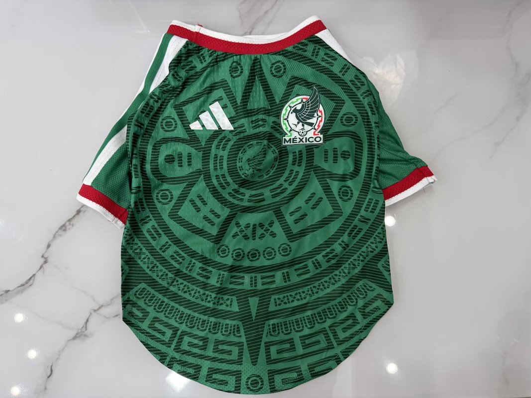 Team Mexico Home Jersey for Dogs - Stylish Pet Apparel for Sports Fans