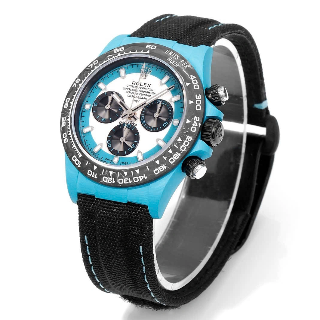 [2026 Mirror Grade]Rolex Daytona DIW Carbon Tifany “CELESTE INVERT” 40mm Replica 1:1 – Top Quality Version