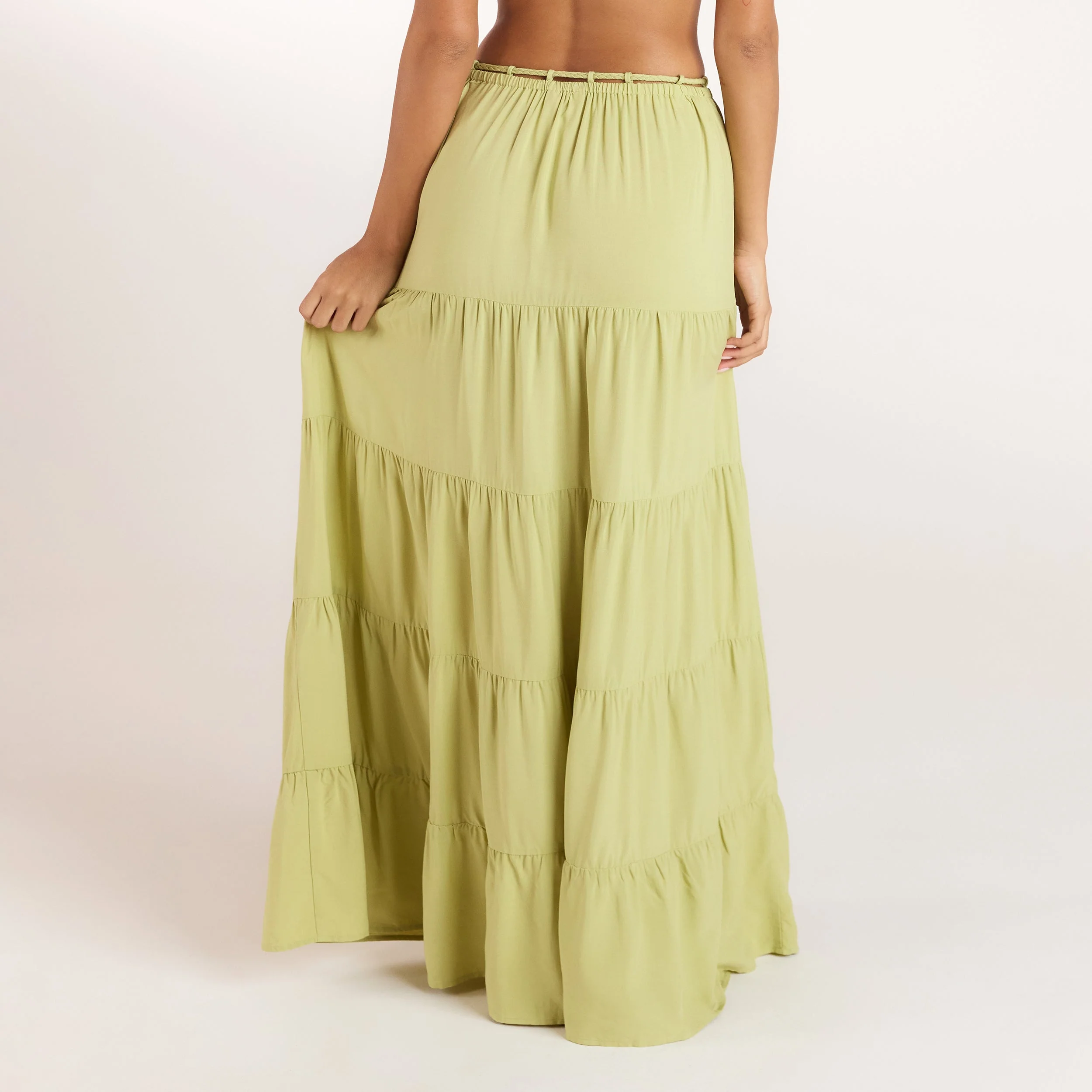 Ruched Bralette (Set) - Washed Lime