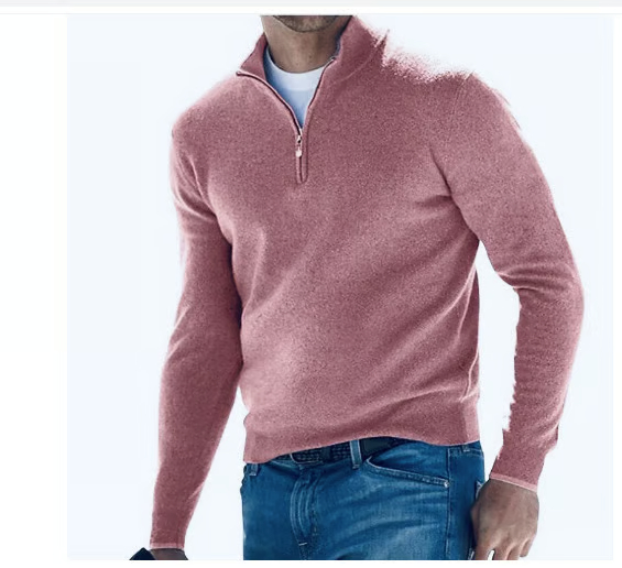 🔥Last Day 49% OFF-Men's Casual Zipper Basic Sweater