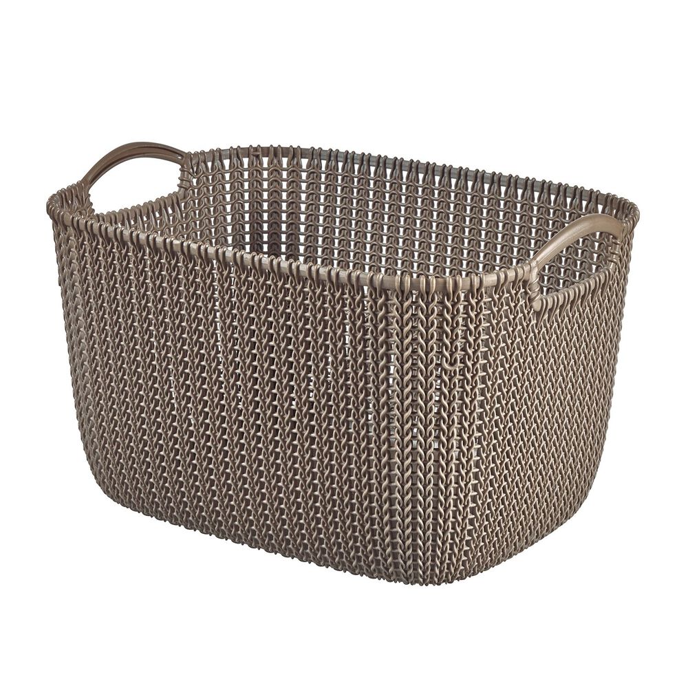CURVER Kosz prostokątny KNIT, brązowoszary, L